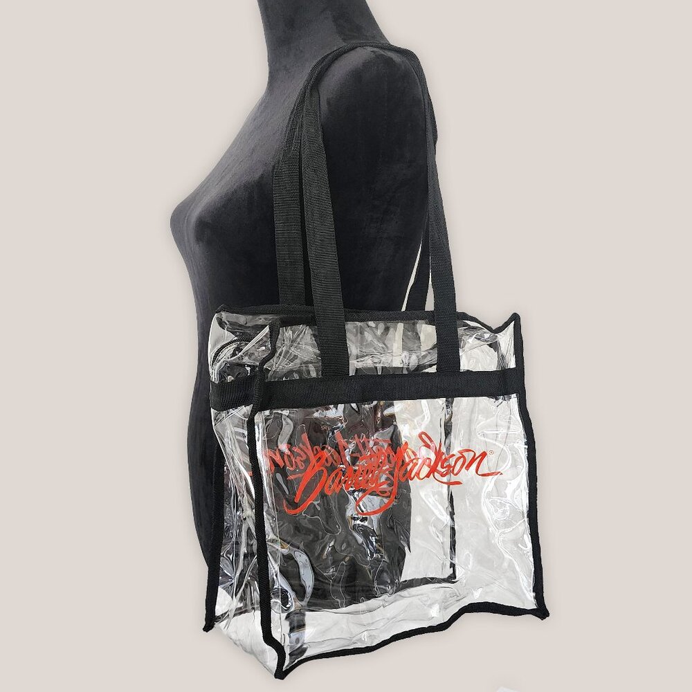 BARRETT JACKSON Clear Bag Purse w/ Zipper & Shoulder Straps